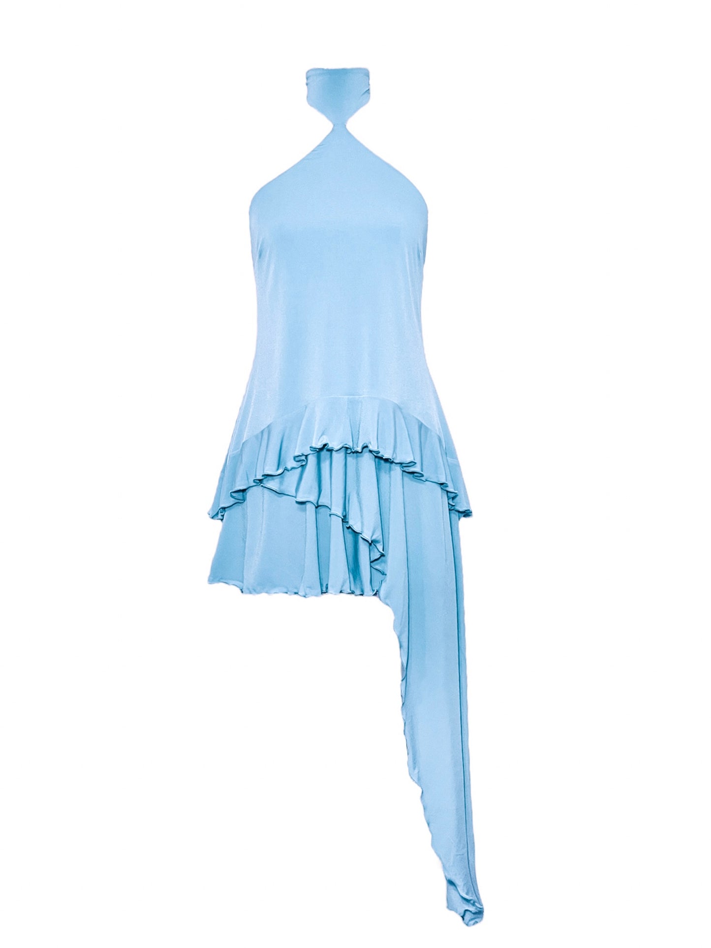 Danielle Ruffled Mini Dress-CUSTOMIZED COLOR