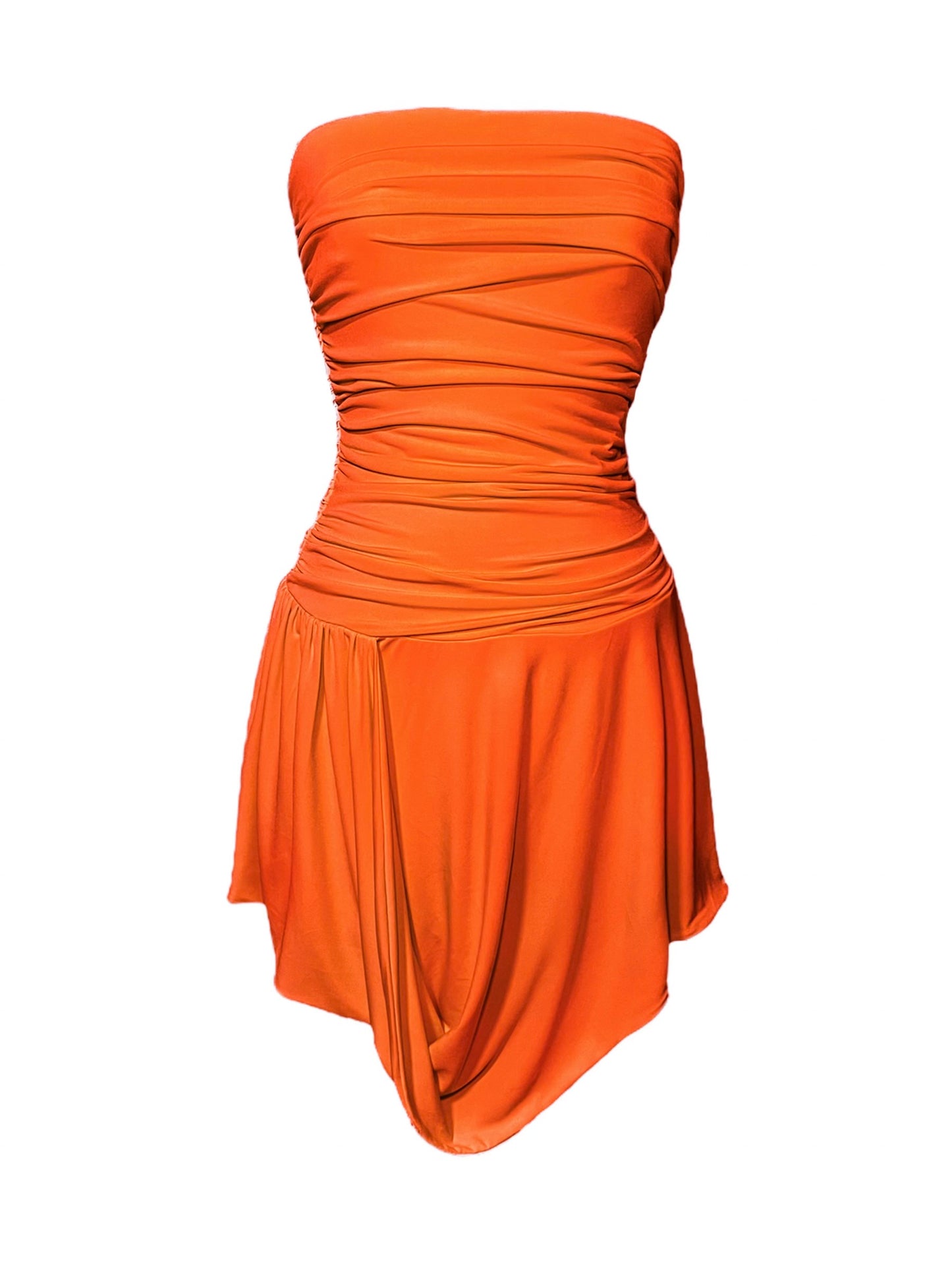 Nina Draped Short Dress – CUSTOMIZED COLOR