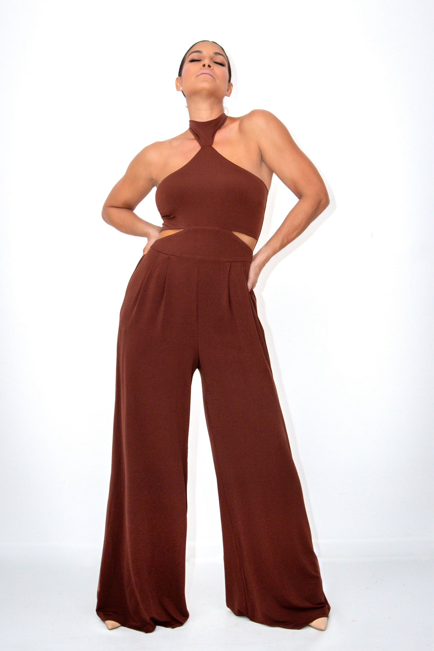Elena Cutout & Wide Leg Jumpsuit- CUSTOMIZED COLOR