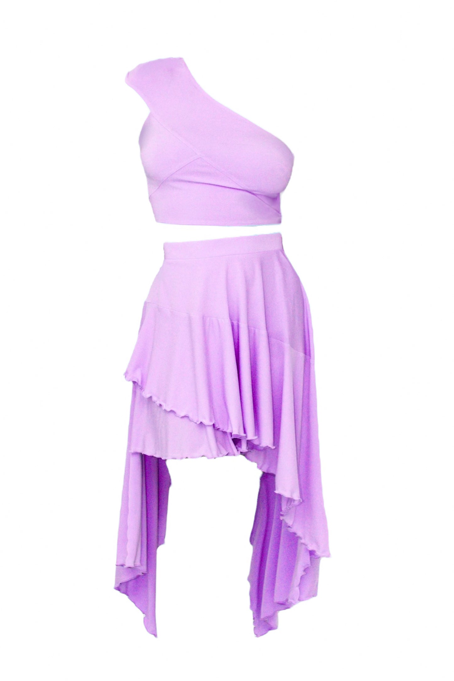 Frances Crop Top & Asymmetrical Skirt Set – CUSTOMIZED COLOR