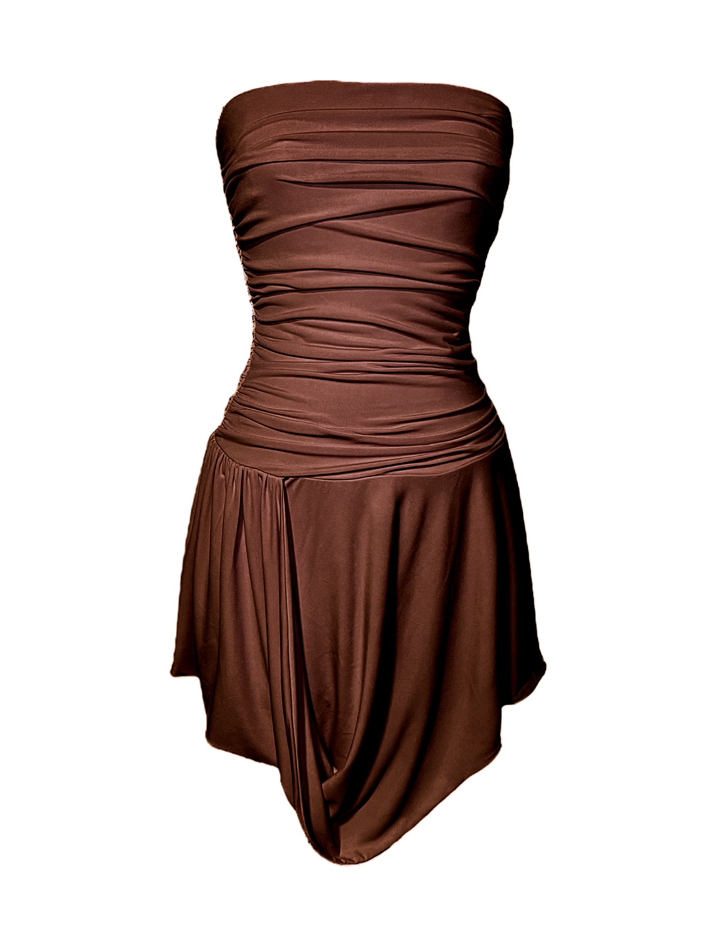 Nina Draped Short Dress – CUSTOMIZED COLOR