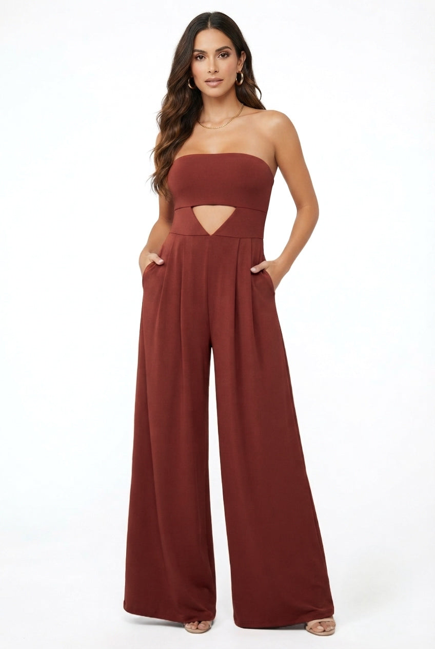 Lía Cutout & Wide Leg Jumpsuit – CUSTOMIZED COLOR