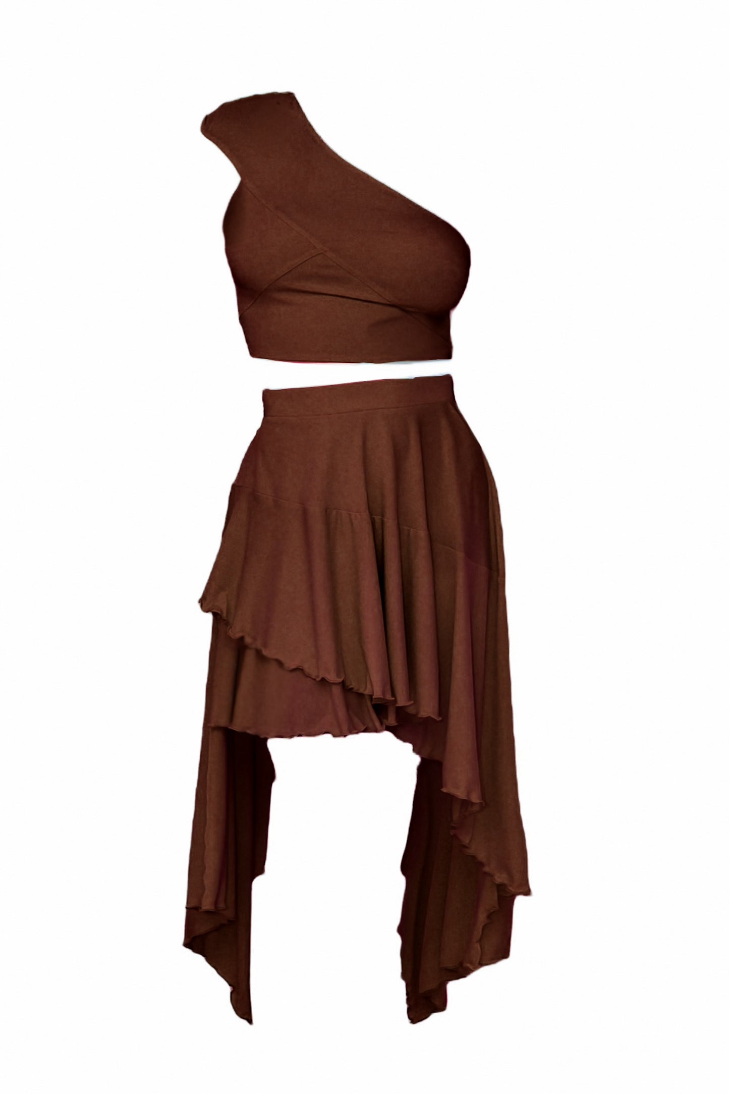 Frances Crop Top & Asymmetrical Skirt Set – CUSTOMIZED COLOR