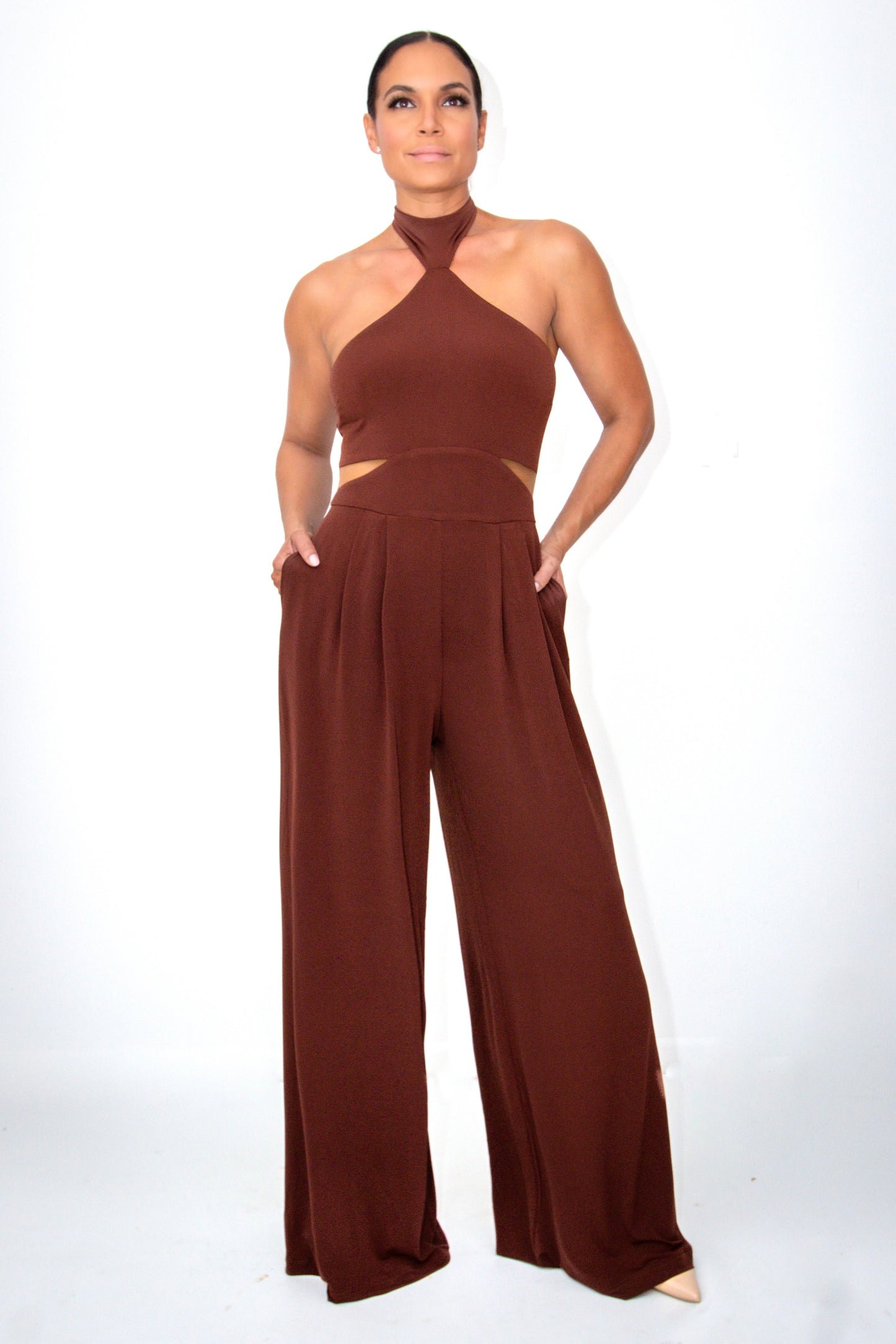 Elena Cutout & Wide Leg Jumpsuit- CUSTOMIZED COLOR