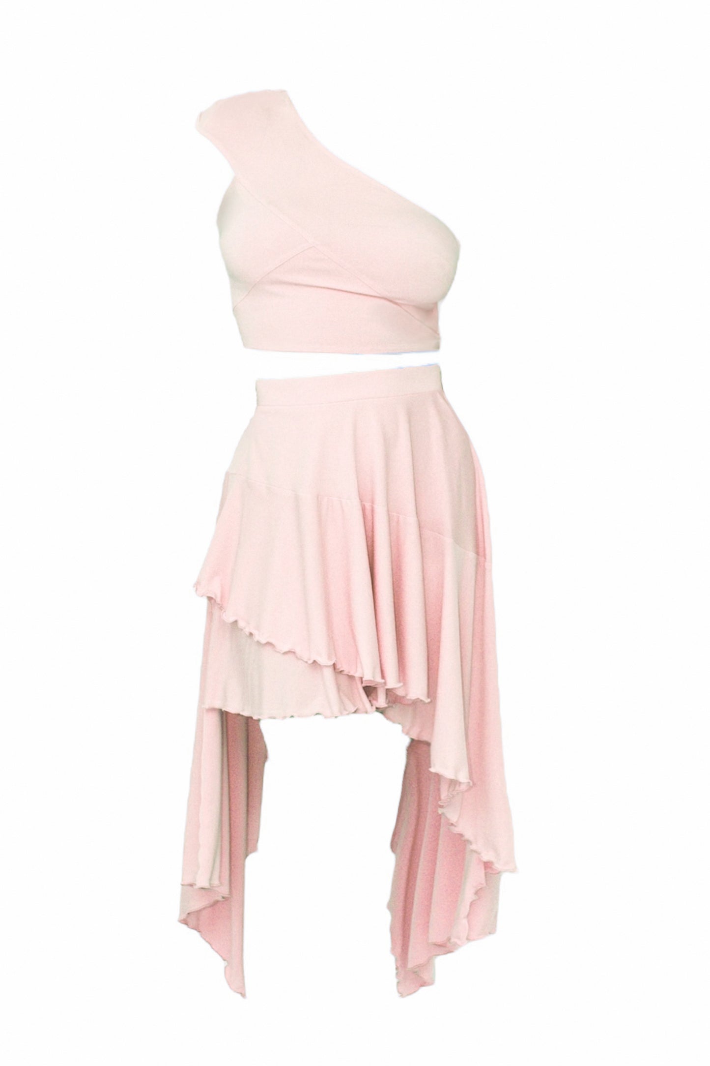 Frances Crop Top & Asymmetrical Skirt Set – CUSTOMIZED COLOR