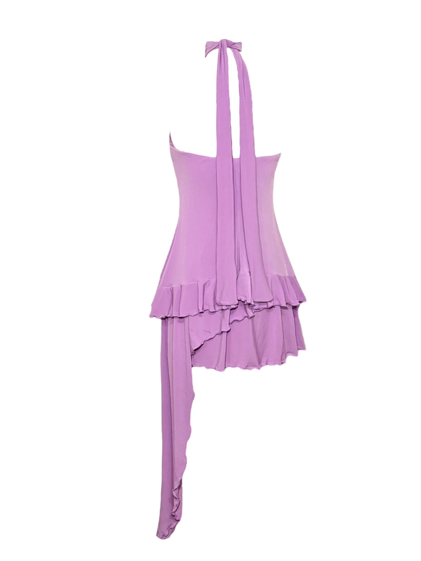 Danielle Ruffled Mini Dress-CUSTOMIZED COLOR