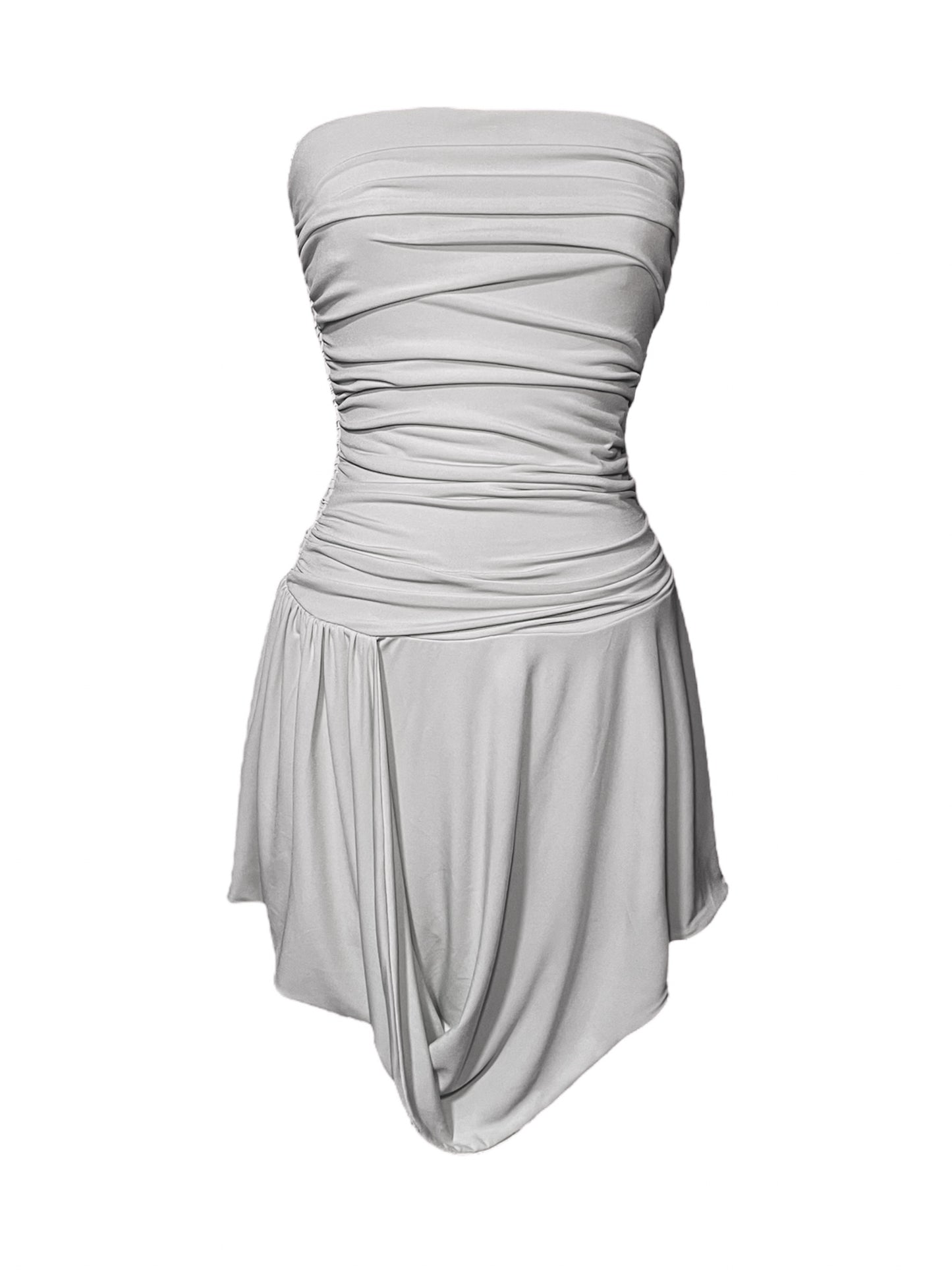Nina Draped Short Dress – CUSTOMIZED COLOR