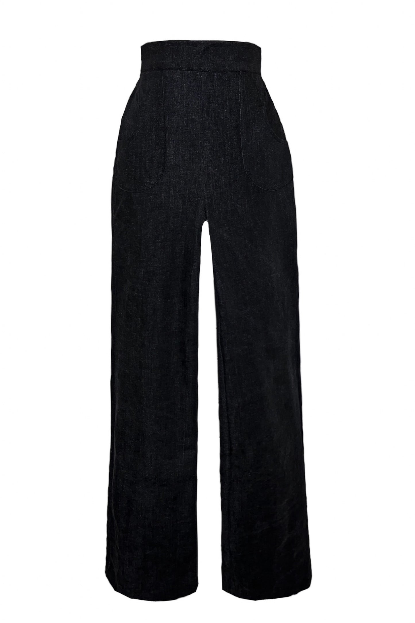 Style It Up High Waist Black Denim Palazzo Pants