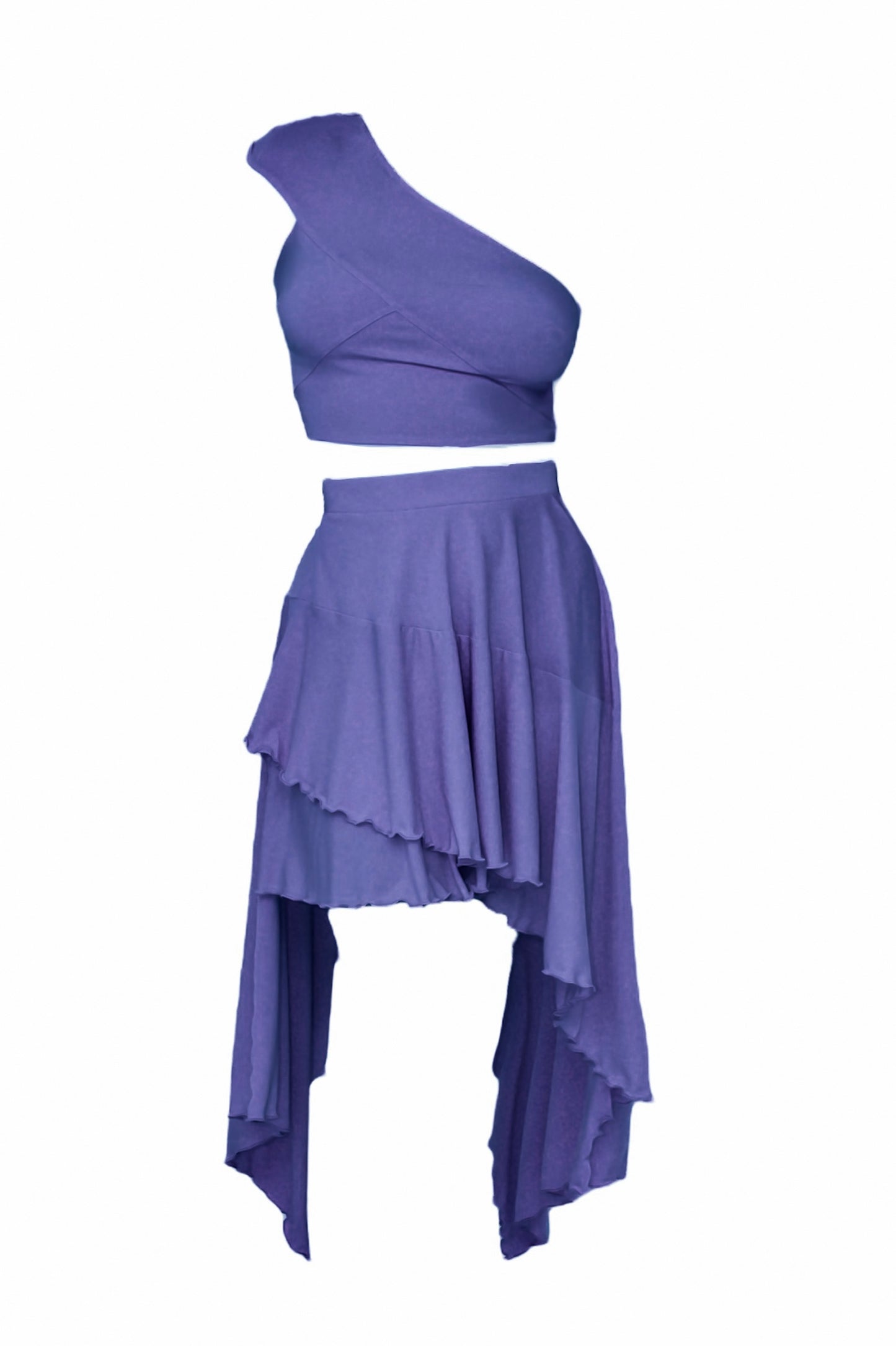 Frances Crop Top & Asymmetrical Skirt Set – CUSTOMIZED COLOR