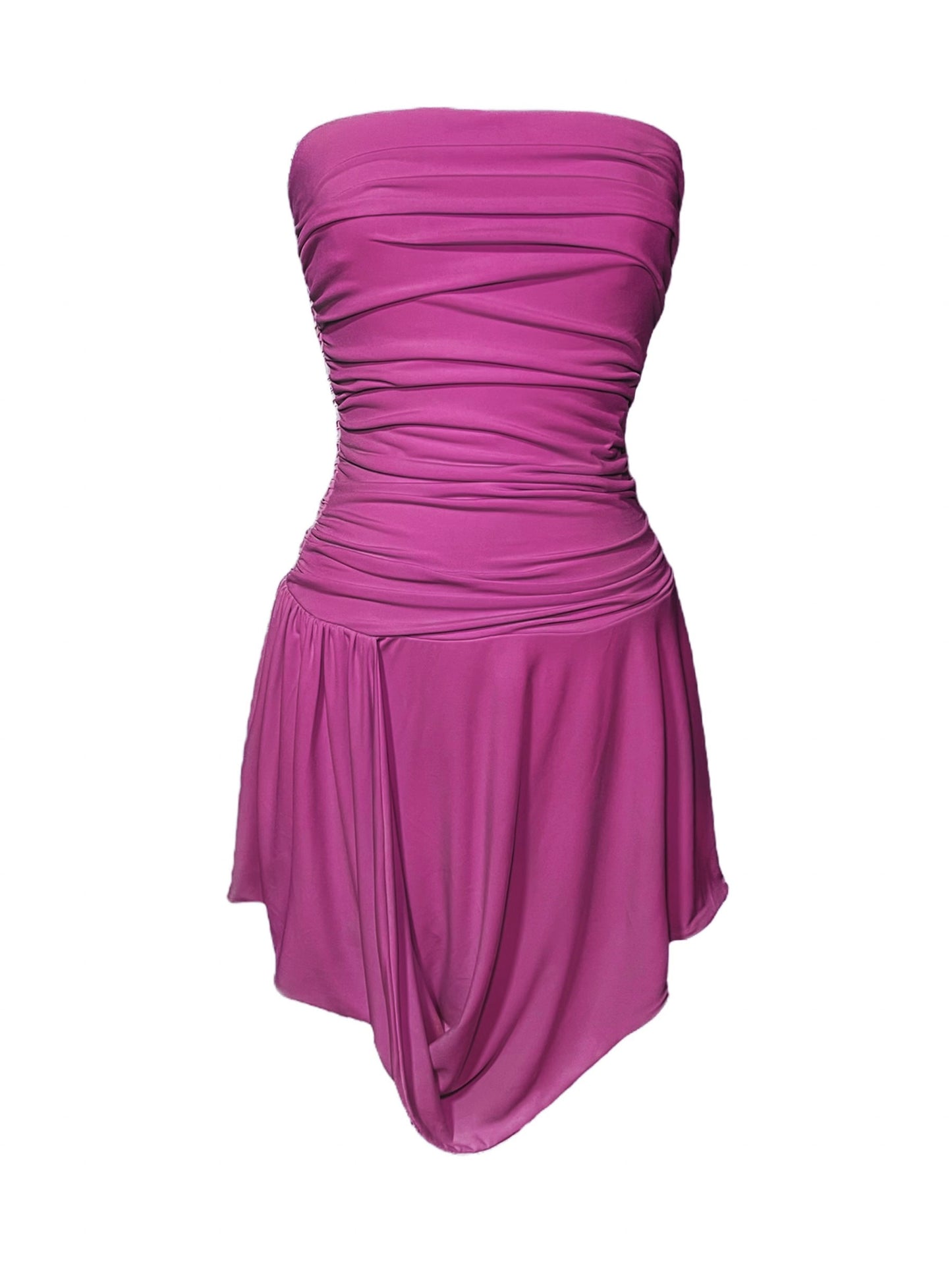 Nina Draped Short Dress – CUSTOMIZED COLOR