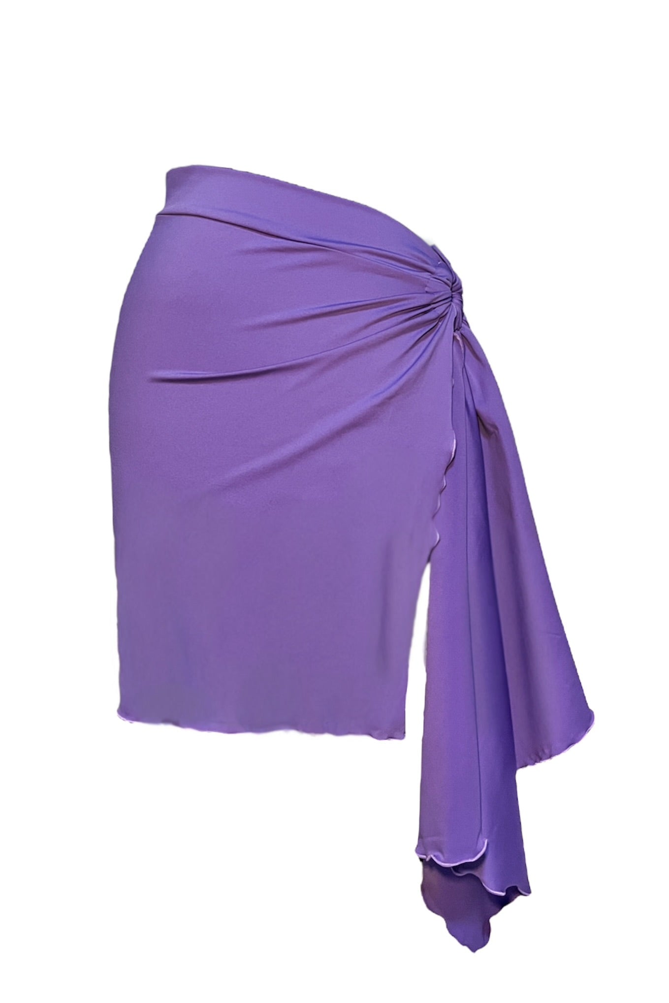 Caracoles Asymmetric Cover-Up Skirt in Amethyst