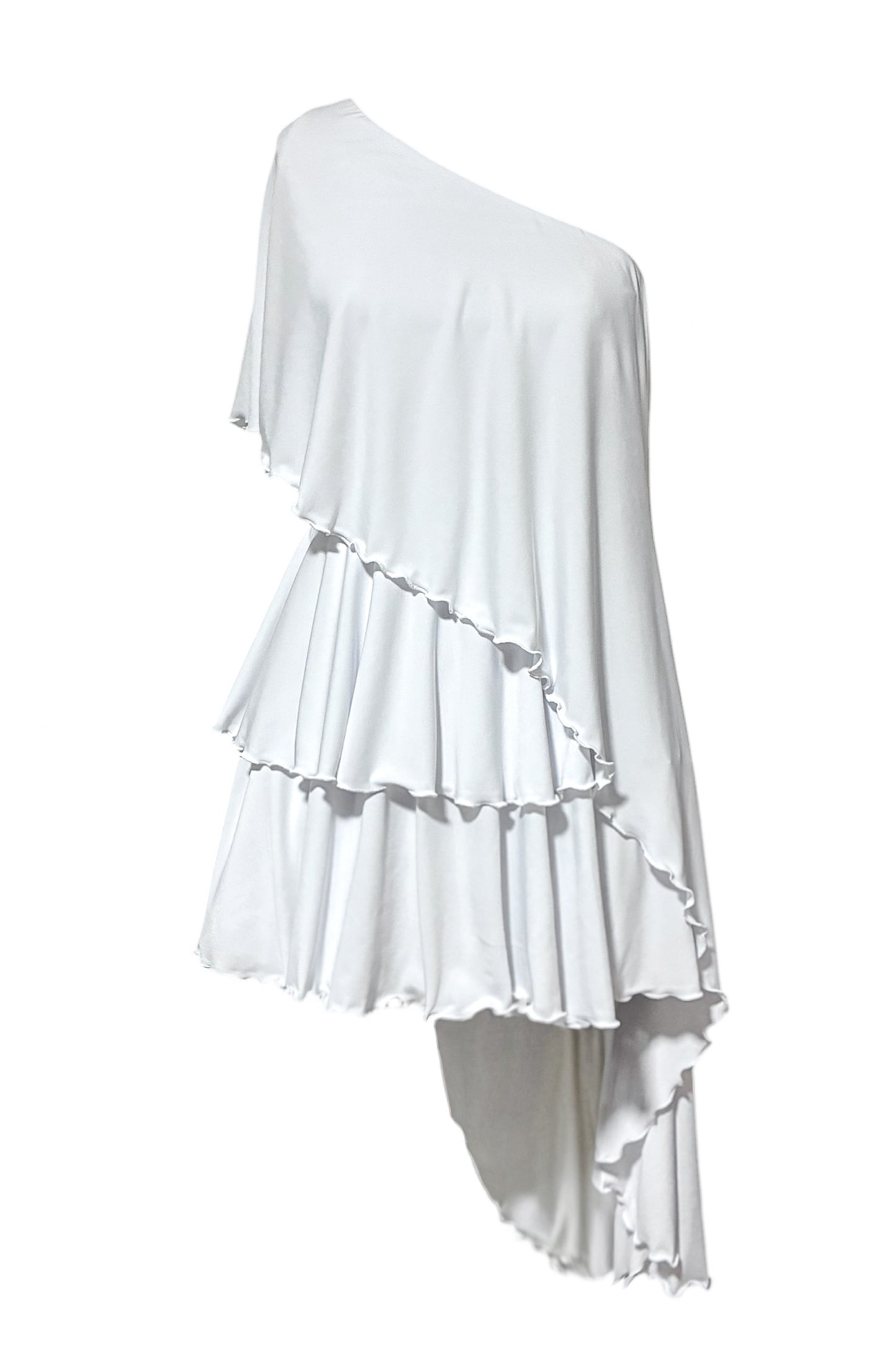 Valentina One-Shoulder Asymmetric Mini Dress - CUSTOMIZED COLOR