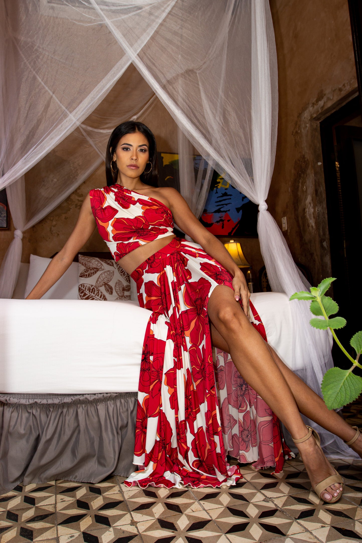 Amapola High Slit Maxi Skirt