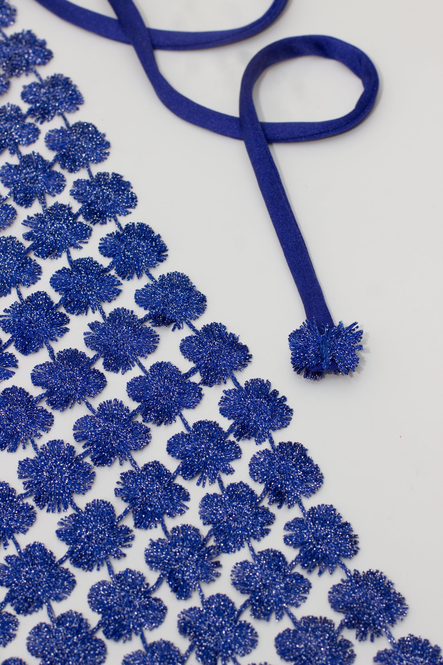 Condado Breeze Maxi Wrap Cover-Up - Royal Blue & Silver Sparkle