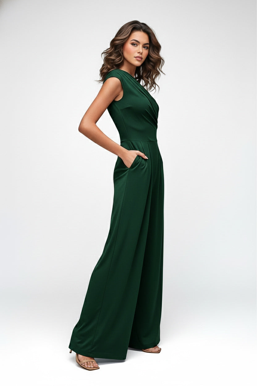 Tangelo Asymmetrical Wide Leg Jumpsuit- CUSTOMIZED COLOR