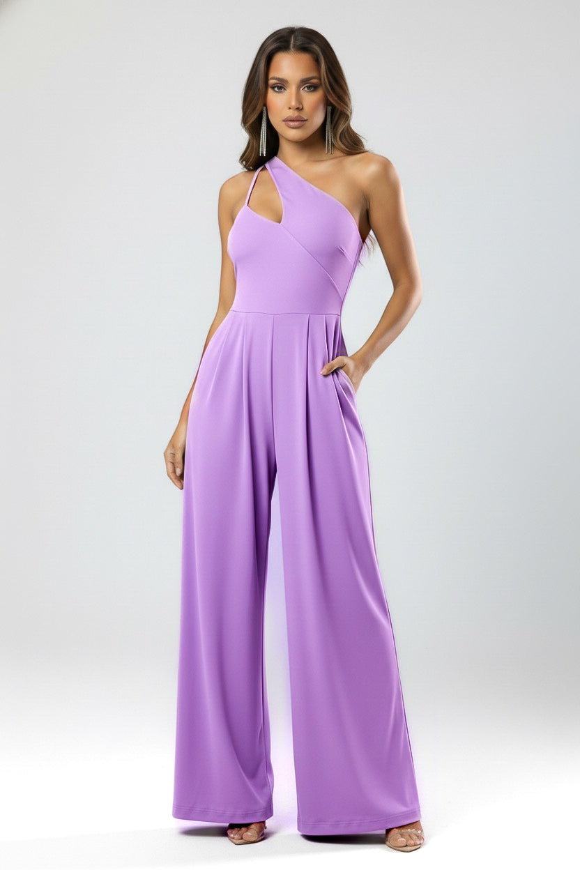 So Comfy Asymmetric Wide Leg Jumpsuit-CUSTOMIZED COLOR