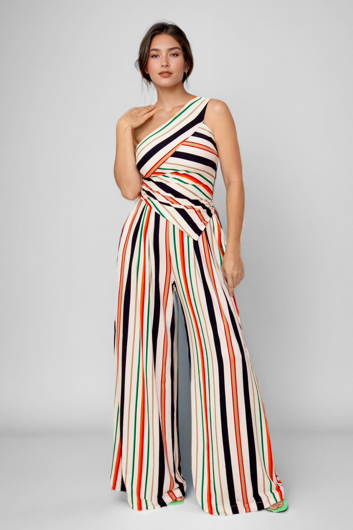 Craving Comfort Multi-Stripe High Waist Palazzo Pants