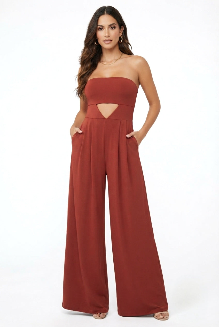 Lía Cutout & Wide Leg Jumpsuit – CUSTOMIZED COLOR