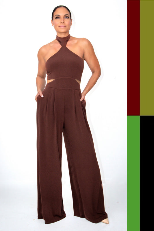 Elena Cutout & Wide Leg Jumpsuit- CUSTOMIZED COLOR