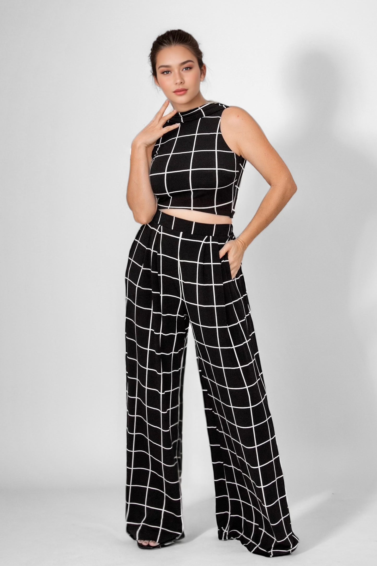 Craving Comfort Plaid High Waist Palazzo Pants