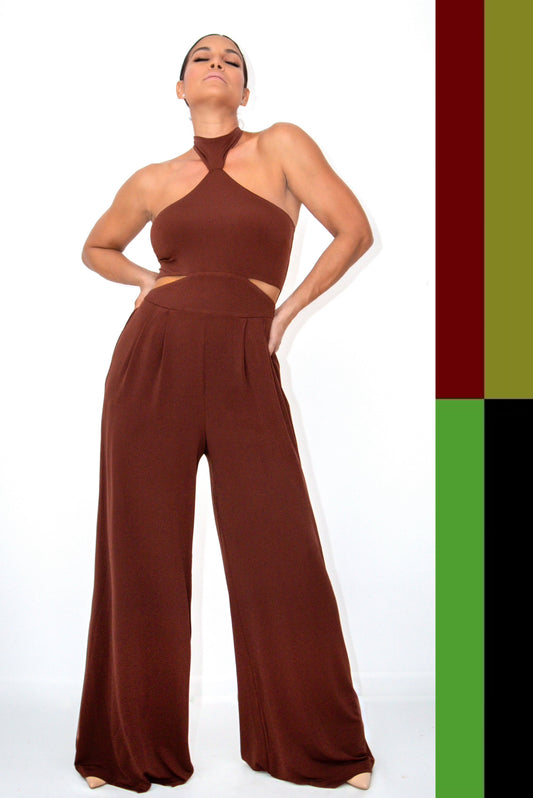Elena Cutout & Wide Leg Jumpsuit- CUSTOMIZED COLOR