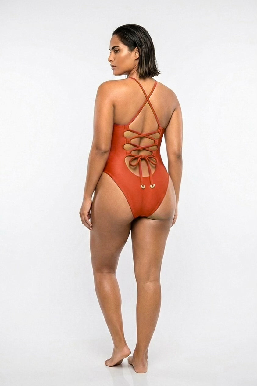 Palomino Shore Ring One Piece - Burnt Orange
