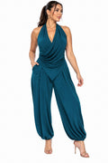 Harbor Draped Halter Balloon Jumpsuit – CUSTOMIZED COLOR