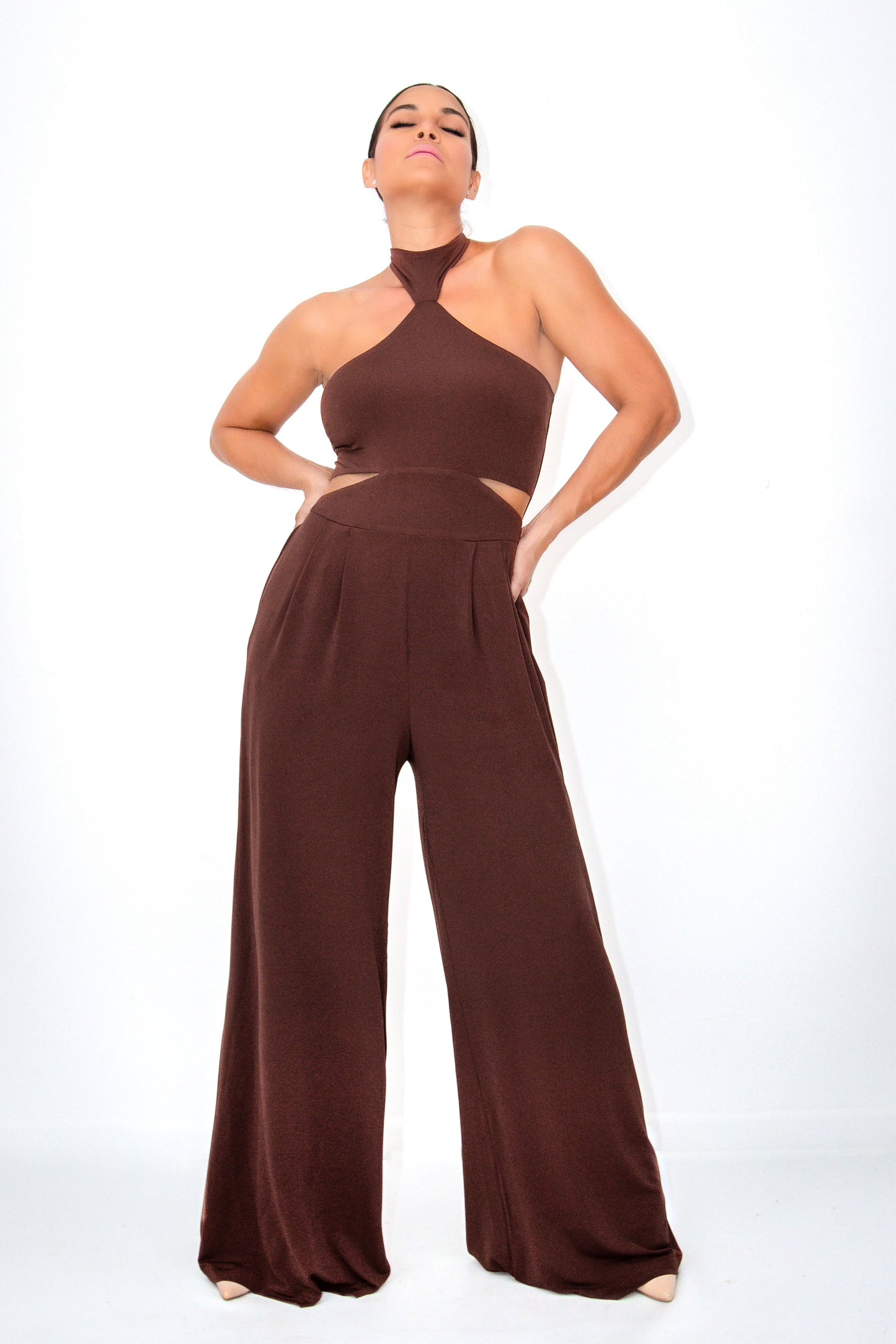 Elena Cutout & Wide Leg Jumpsuit- CUSTOMIZED COLOR