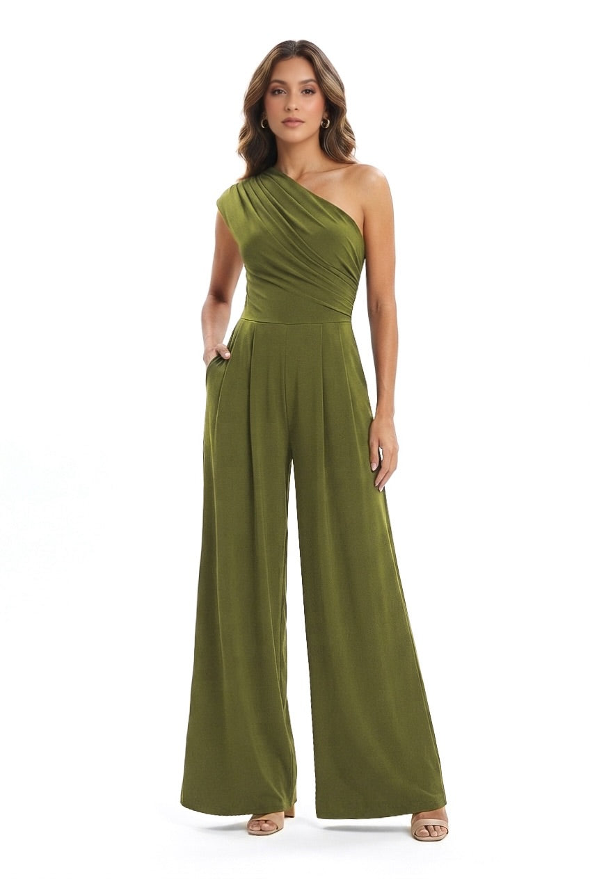 Tangelo Asymmetrical Wide Leg Jumpsuit- CUSTOMIZED COLOR