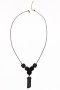 The Truth Obsidian & Black Agate Pendant