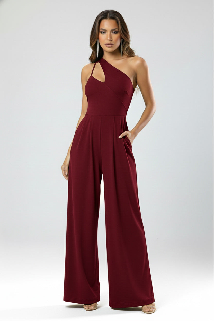 So Comfy Asymmetric Wide Leg Jumpsuit-CUSTOMIZED COLOR
