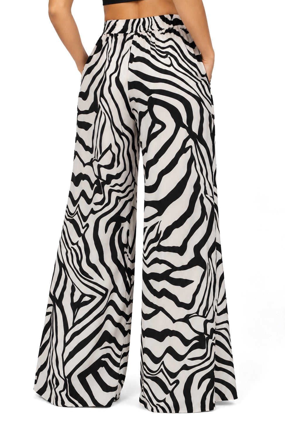 Craving Comfort Zebra High Waist Palazzo Pants