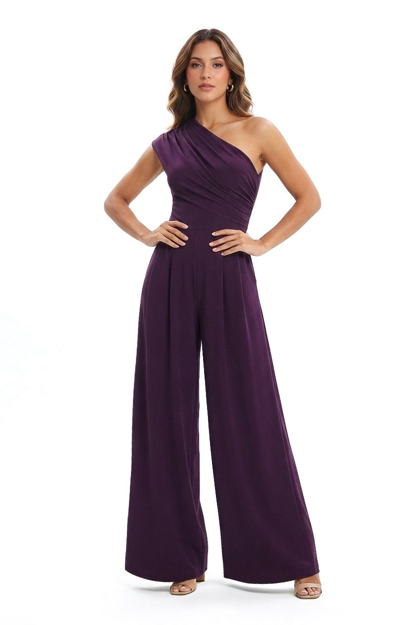 Tangelo Asymmetrical Wide Leg Jumpsuit- CUSTOMIZED COLOR