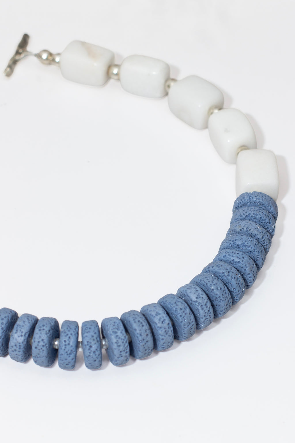 Celestial Lava & White Stone Necklace
