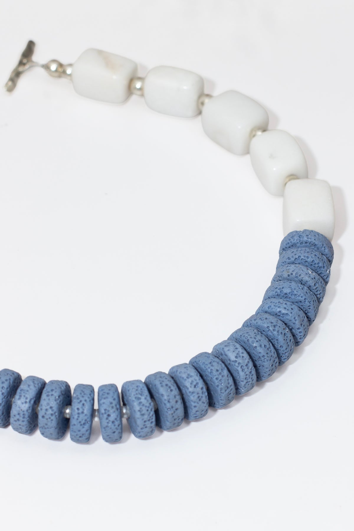Celestial Lava & White Stone Necklace