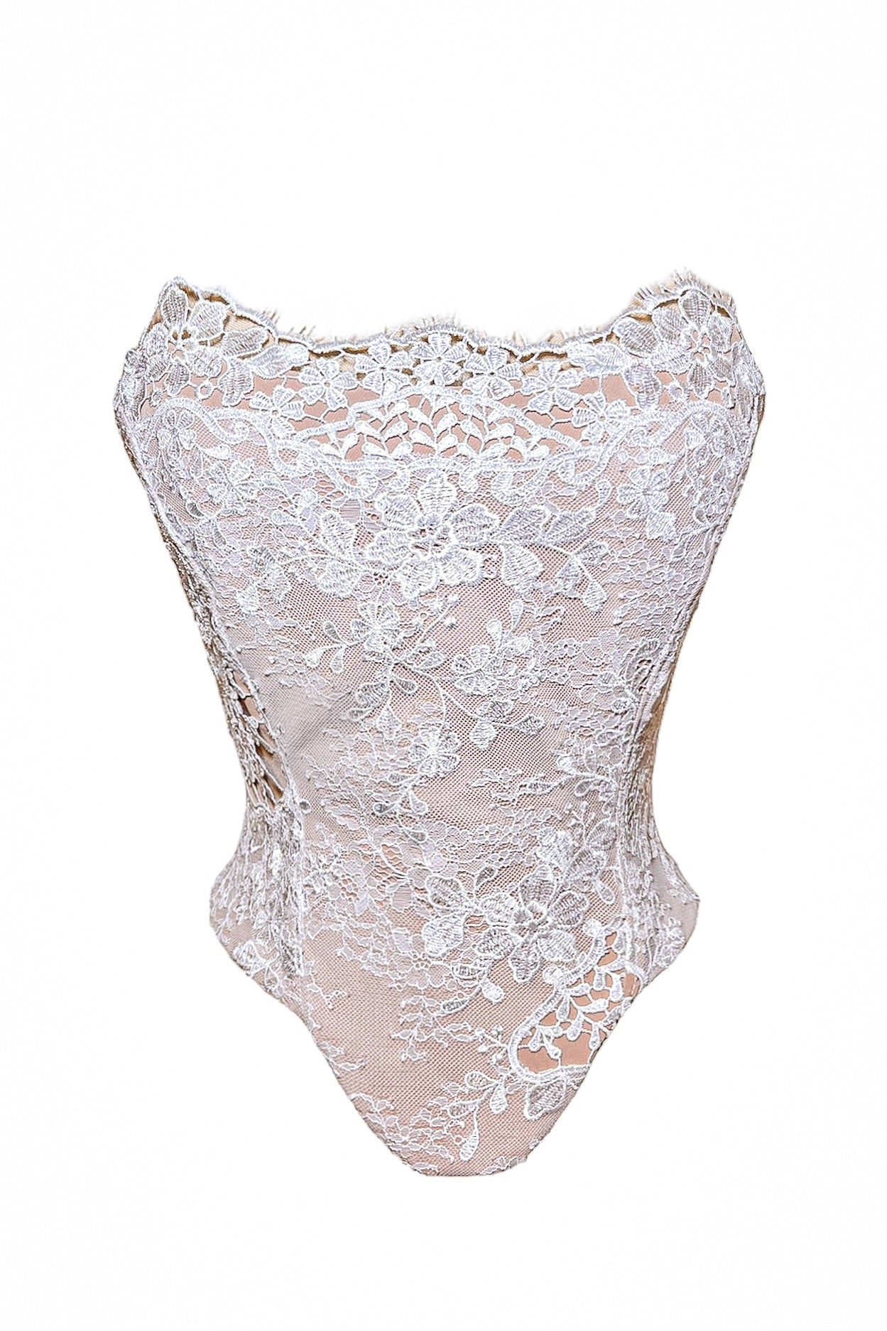 Paris White Lace Corset