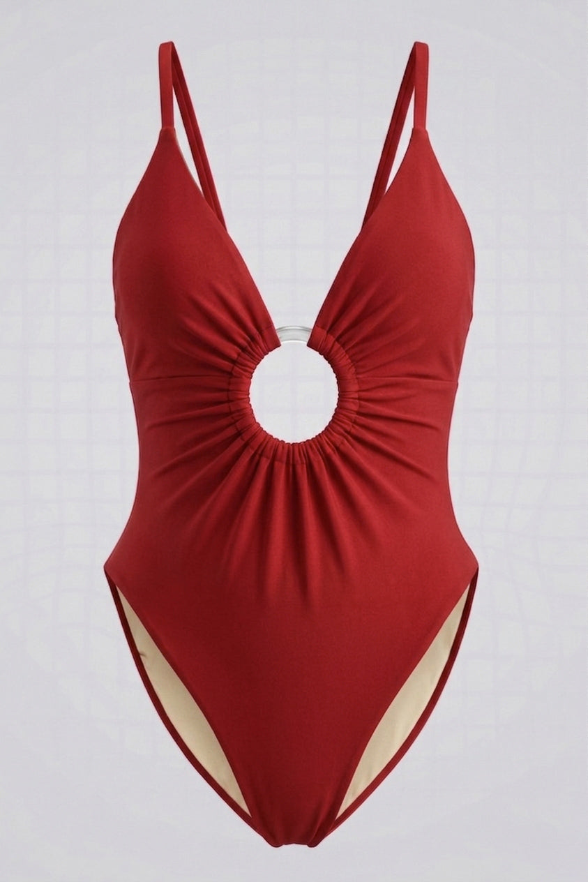 Palomino Shore Ring One Piece - Brick Red