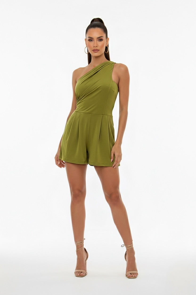 Isole Asymmetrical Jersey Romper- CUSTOMIZED COLOR