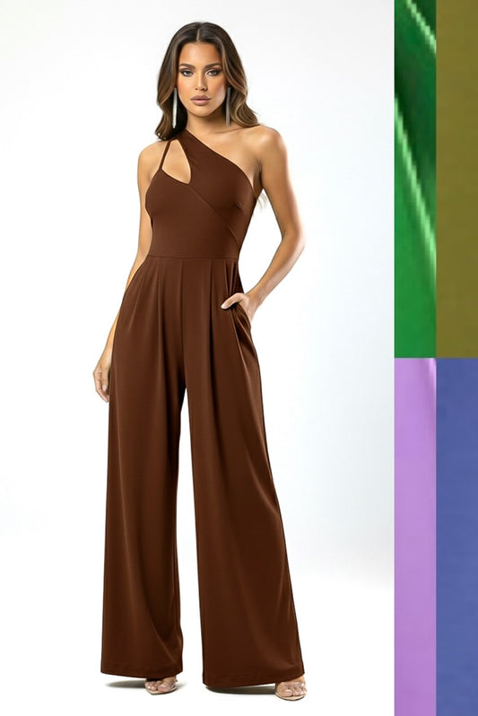 So Comfy Asymmetric Wide Leg Jumpsuit-CUSTOMIZED COLOR