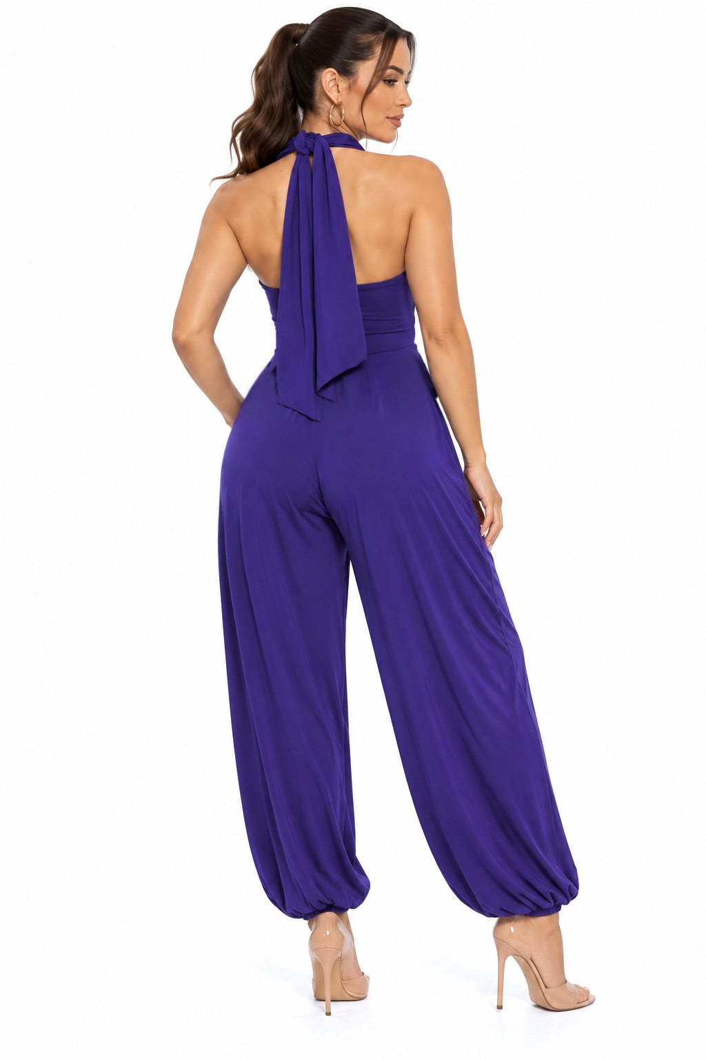 Harbor Draped Halter Balloon Jumpsuit – CUSTOMIZED COLOR