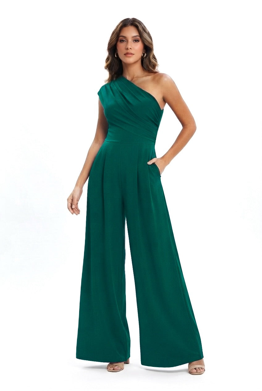 Tangelo Asymmetrical Wide Leg Jumpsuit- CUSTOMIZED COLOR