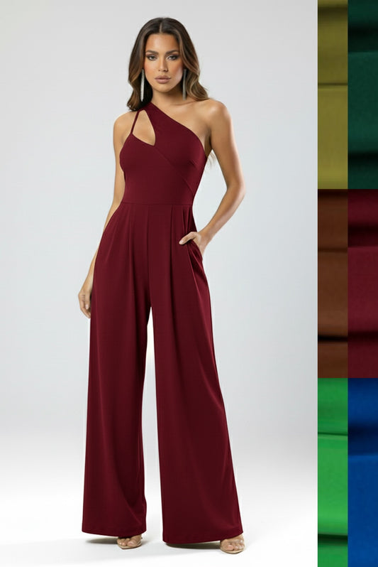 So Comfy Asymmetric Wide Leg Jumpsuit-CUSTOMIZED COLOR