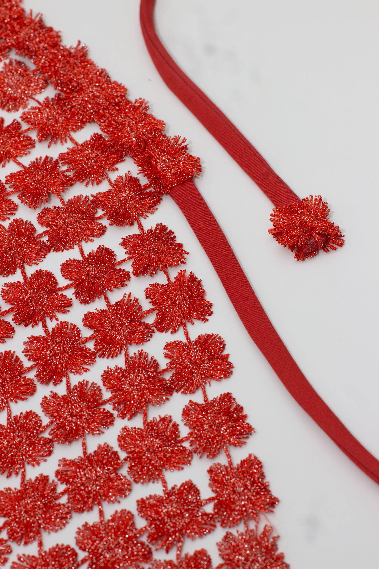 Condado Breeze Maxi Wrap Cover-Up - Brick Red & Silver Sparkle