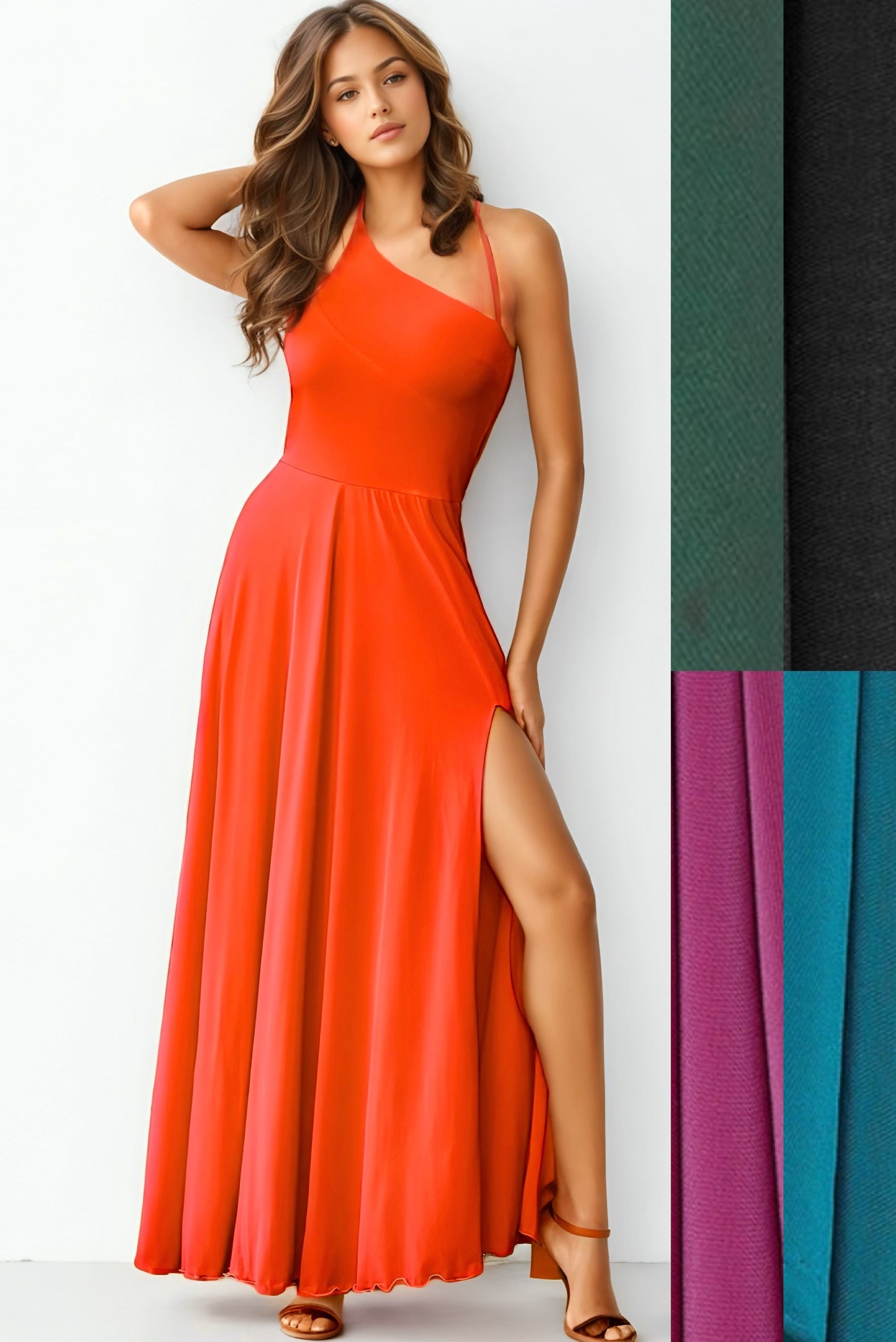 Effortless Muse Asymmetrical Maxi Dress-CUSTOMIZED COLOR