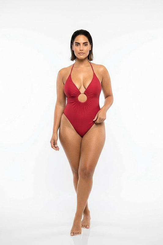 Palomino Shore Ring One Piece - Brick Red