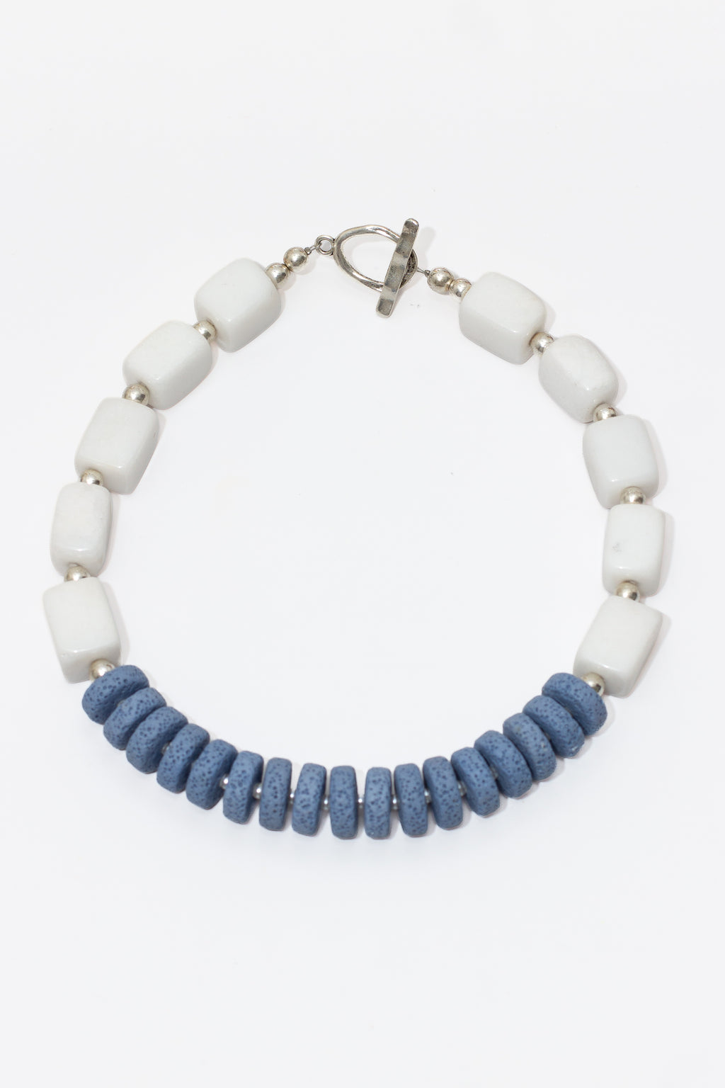 Celestial Lava & White Stone Necklace