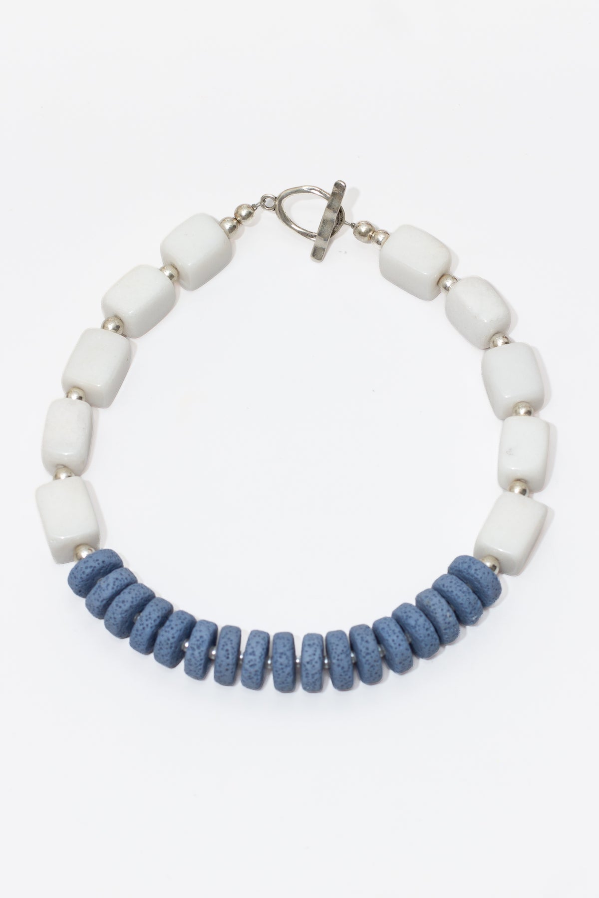 Celestial Lava & White Stone Necklace