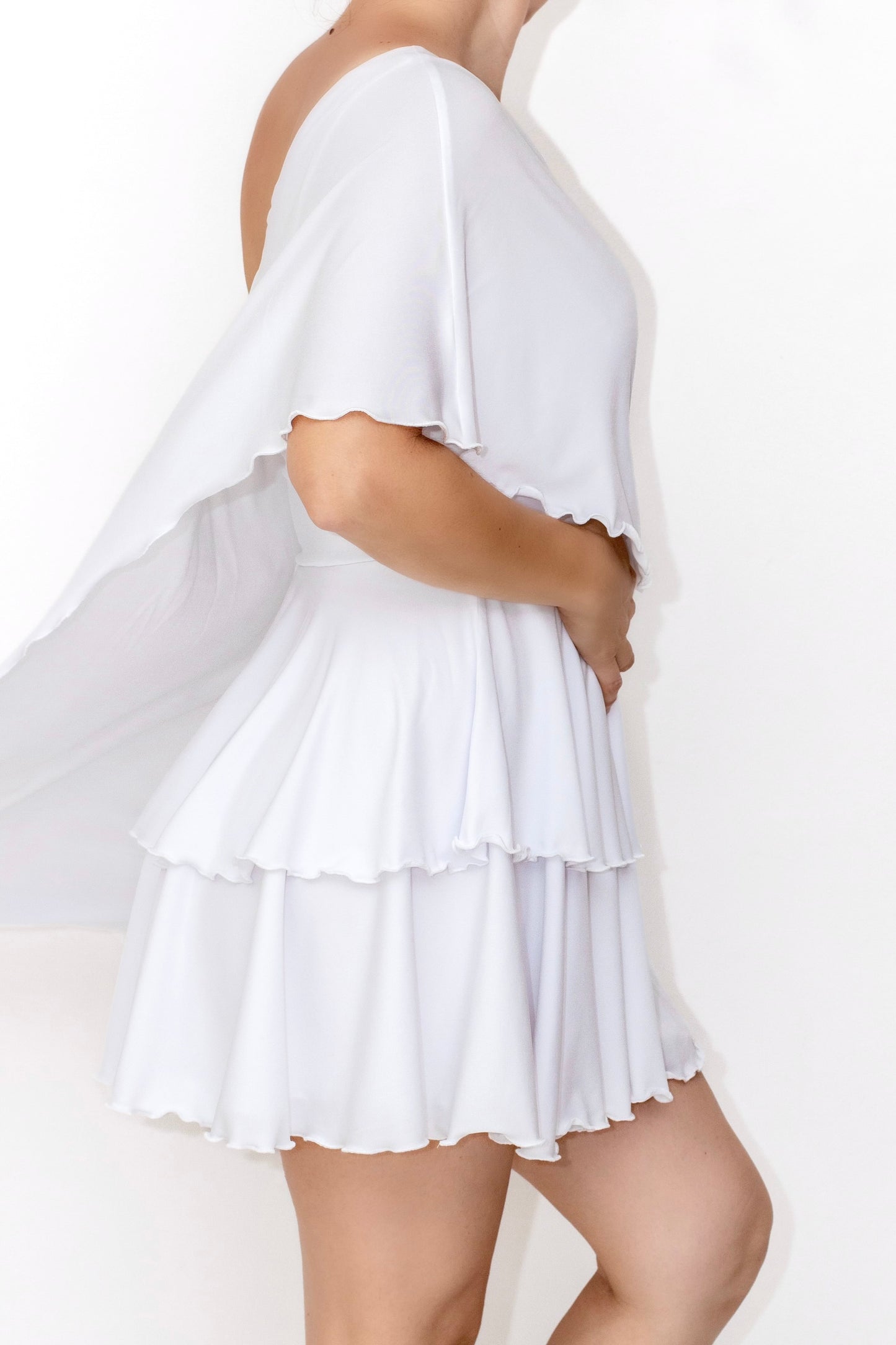 Valentina One-Shoulder Asymmetric Mini Dress - CUSTOMIZED COLOR
