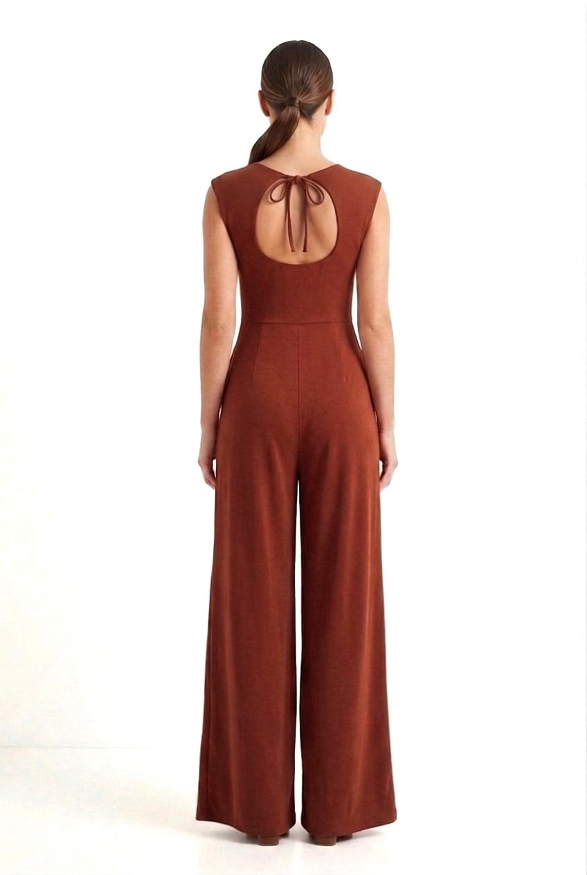 Claret Wide Leg Jumpsuit- CUSTOMIZED COLOR