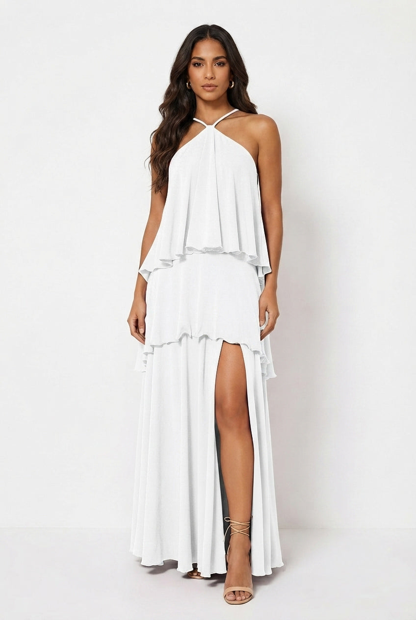 Victoria Ruffled Maxi Dress - CUSTOMIZED COLOR
